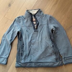 Fat Face Blue Quarter-Zip Sweatshirt